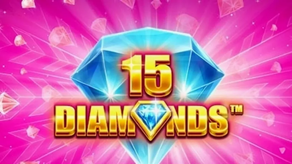 Tampilan visual slot 15 Diamonds dengan simbol berlian berkilau